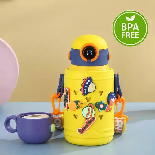 Garrafa Térmica Infantil Astronauta Com Sensor de Temperatura - BHS™